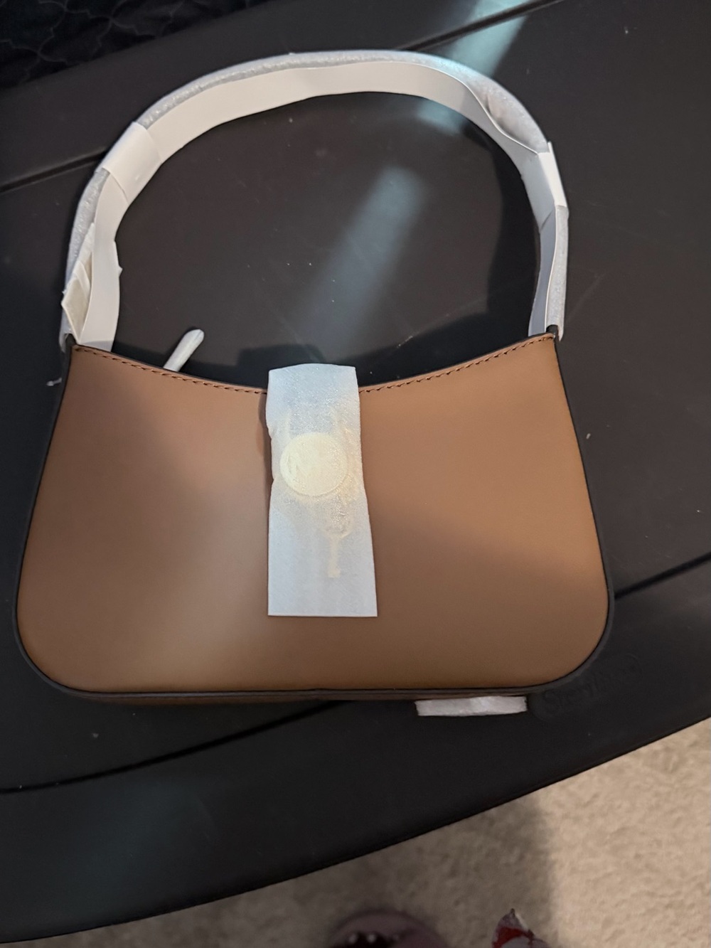 Michael Kors Brown Shoulder Bag with White Strap